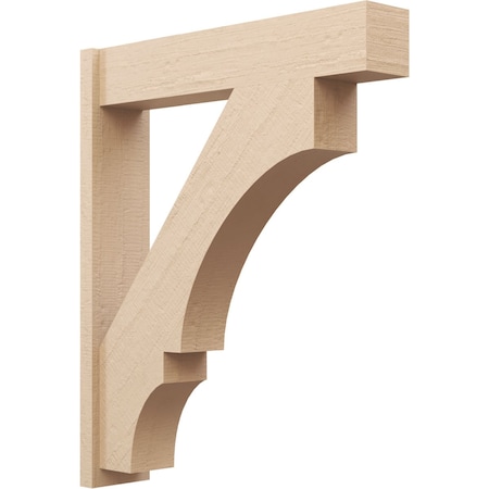 Ekena Millwork 8-in W x 38-in D x 46-in H Balboa Block Rough Cedar Woodgrain TimberThane Outlooker, Primed Tan OUTUR080X38X46BOA44RCPR